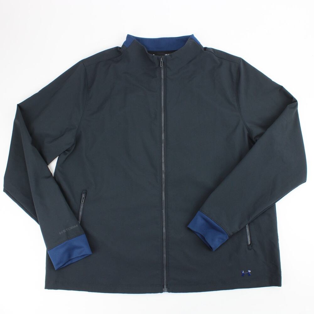 Under Armour Jacket Womens Large Black Softshell Zip Coldgear Storm Outdoors